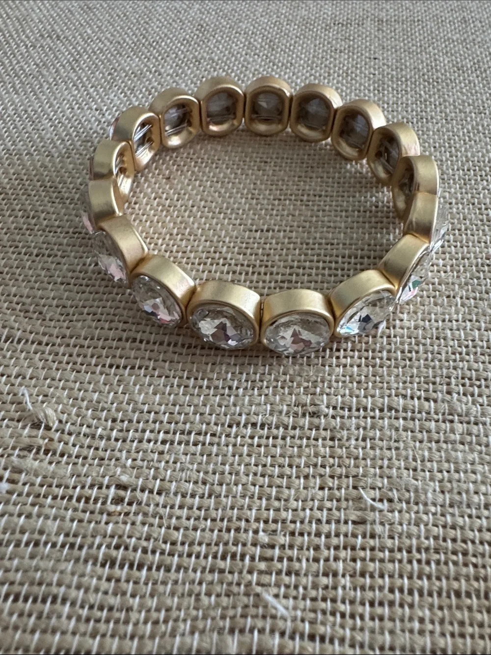 bloom Tommie Gold Tone Stretch Bracelet with Clear Crystals Women’s Jewelry